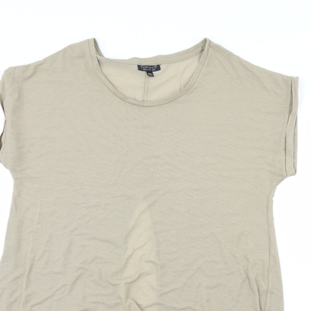 Topshop Womens Green   Basic Blouse Size 12