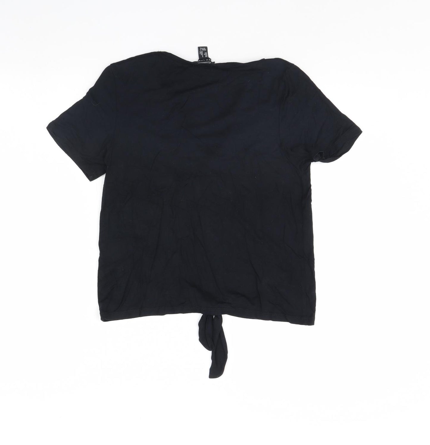 New Look Womens Black   Cropped T-Shirt Size S