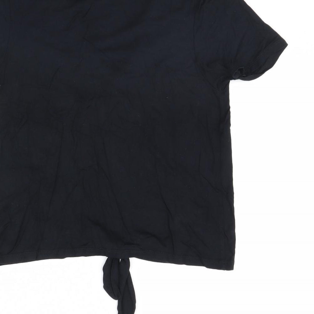New Look Womens Black   Cropped T-Shirt Size S