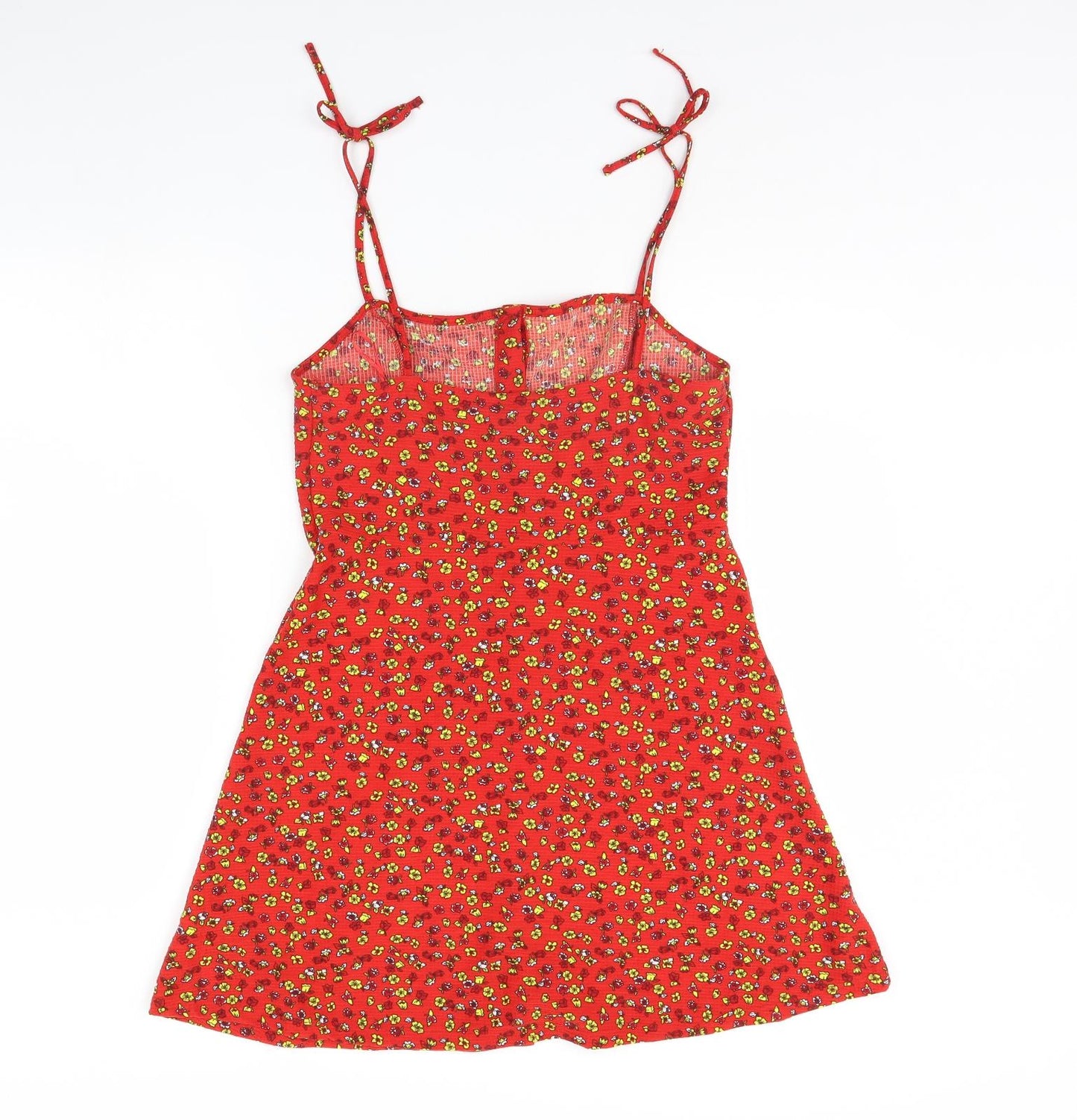 Topshop Womens Red Floral  Mini  Size 10