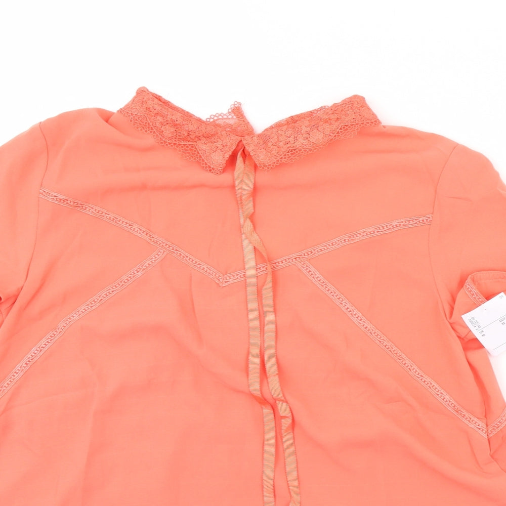 Grace & Mila Womens Orange   Basic Blouse Size M