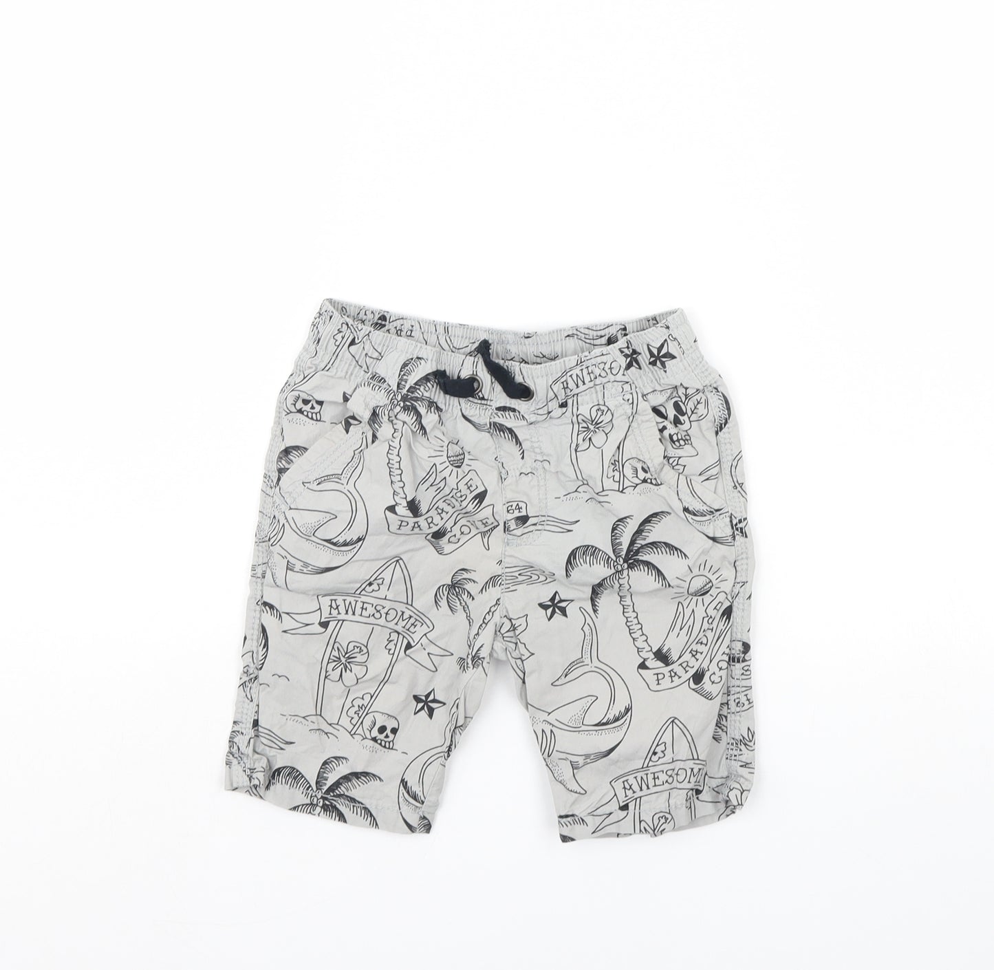 TU Boys Grey Spotted  Bermuda Shorts Size 4 Years