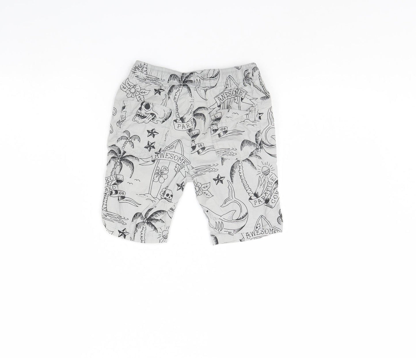 TU Boys Grey Spotted  Bermuda Shorts Size 4 Years