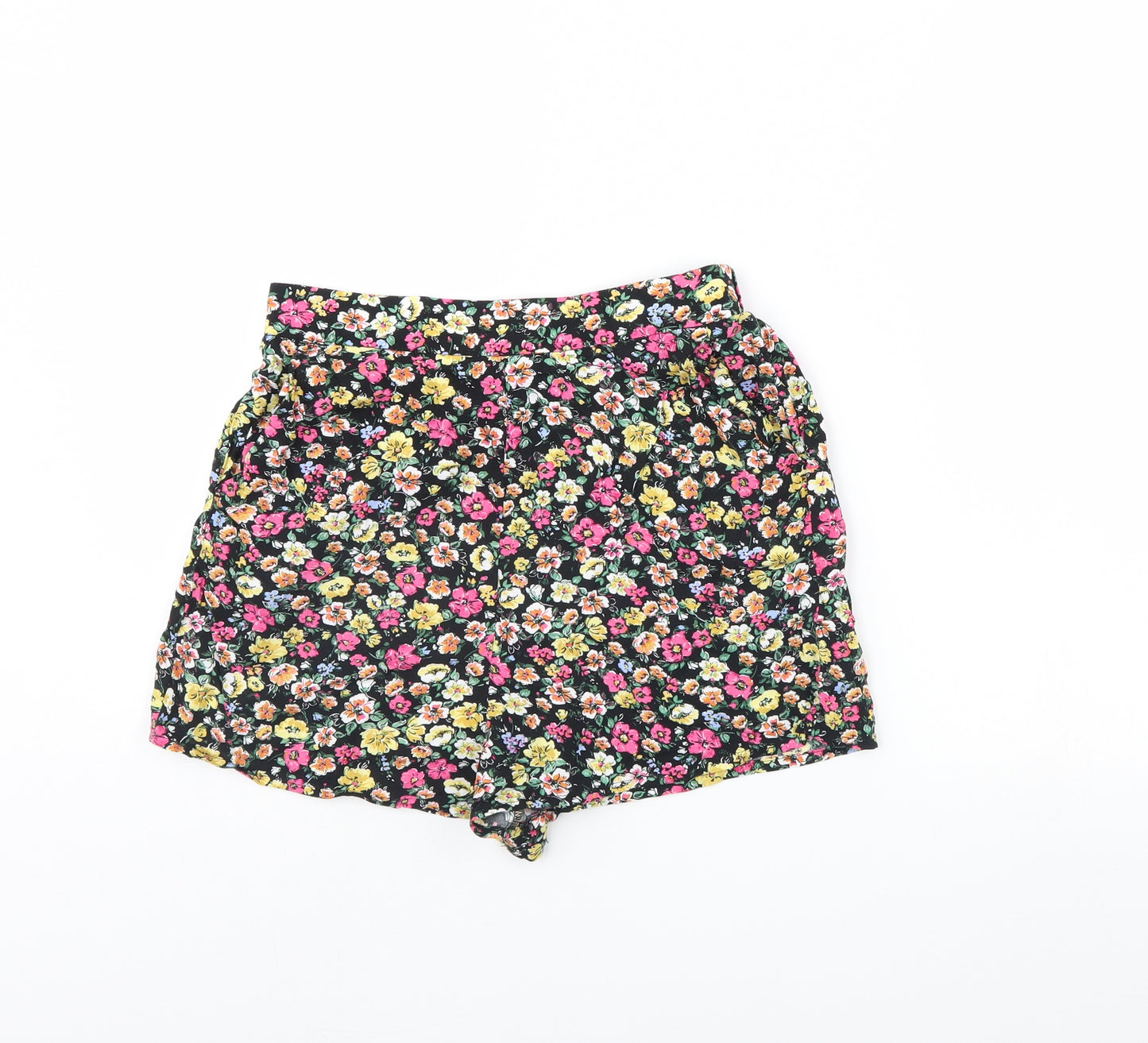 New Look Womens Black Floral  Bermuda Shorts Size 10
