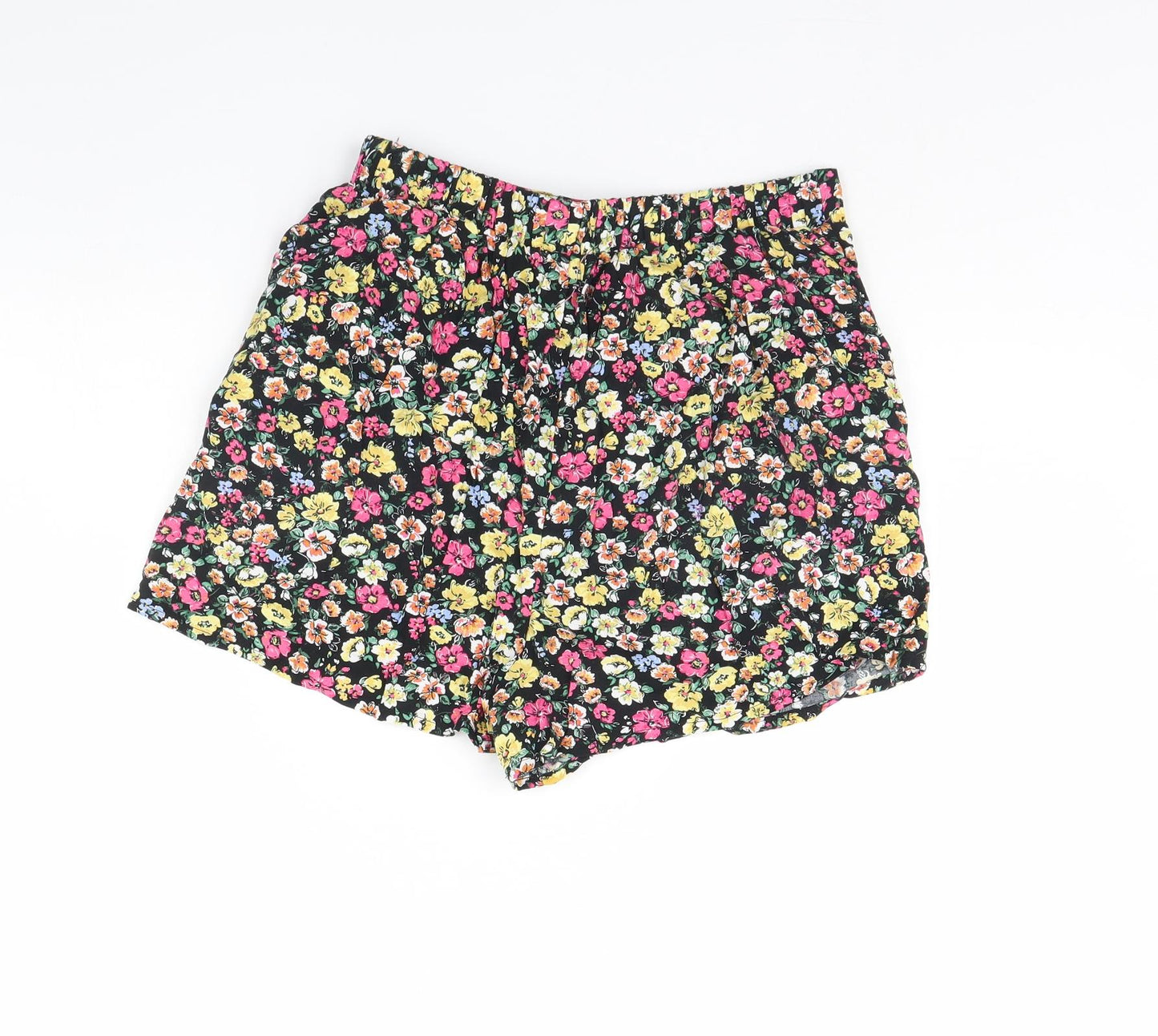 New Look Womens Black Floral  Bermuda Shorts Size 10