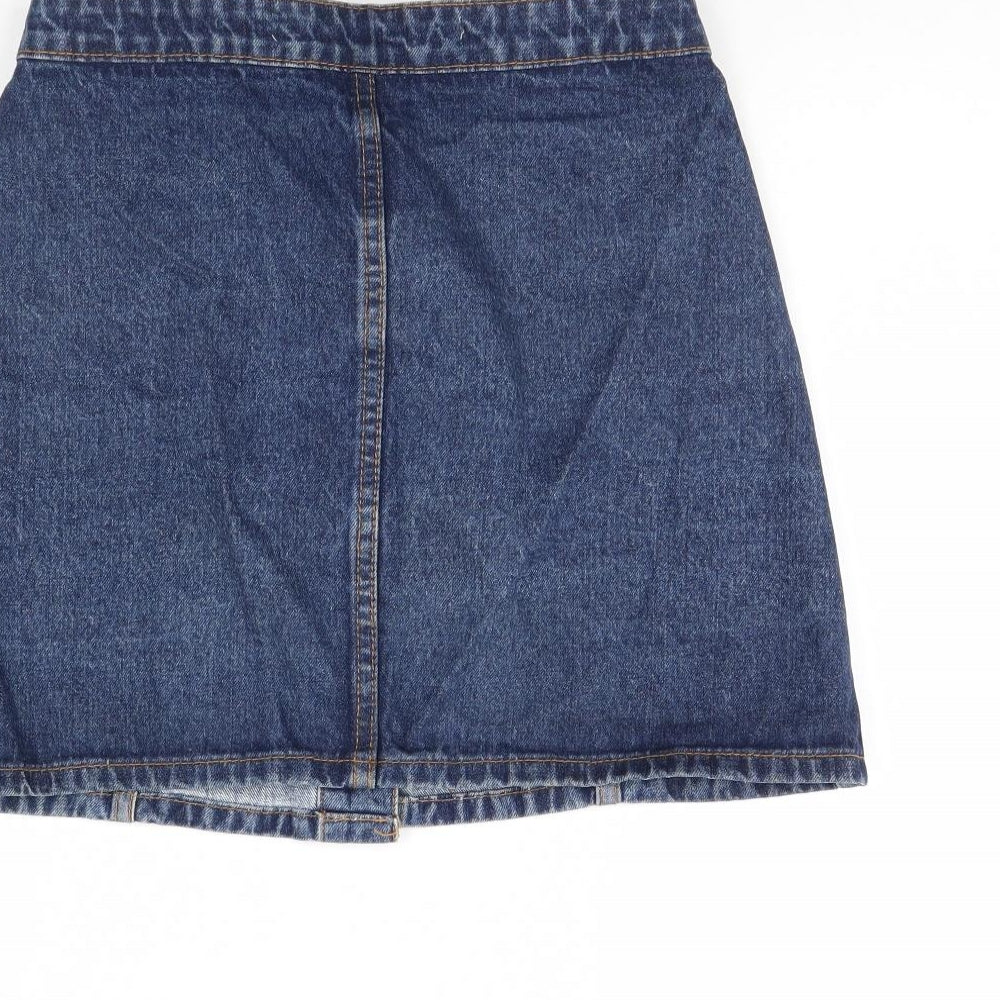 Denim & Co. Womens Blue  Denim Mini Skirt Size 8