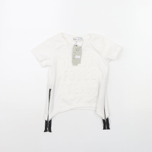 chicaprie Baby White   Basic T-Shirt Size 18-24 Months