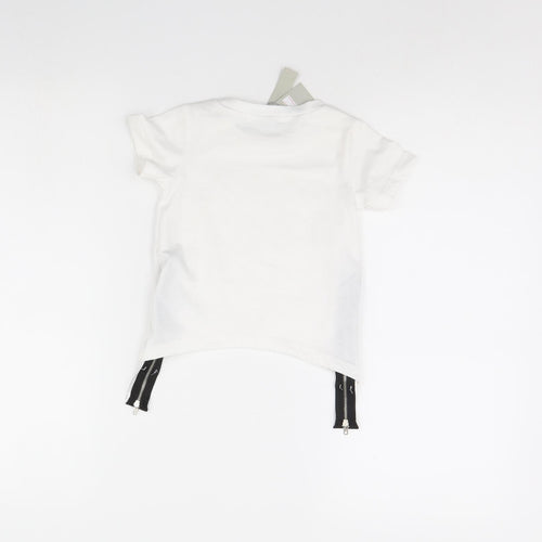 chicaprie Baby White   Basic T-Shirt Size 18-24 Months