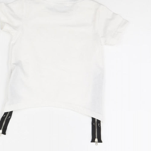 chicaprie Baby White   Basic T-Shirt Size 18-24 Months