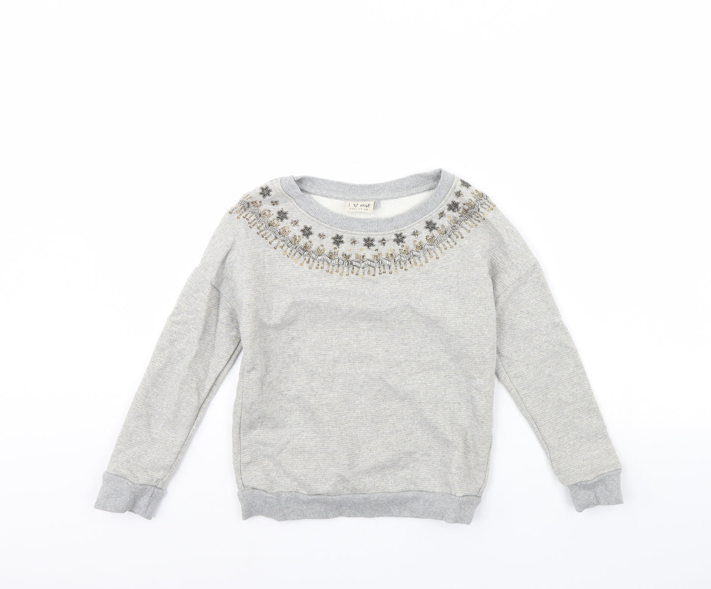 NEXT Girls Grey   Pullover Jumper Size 8 Years