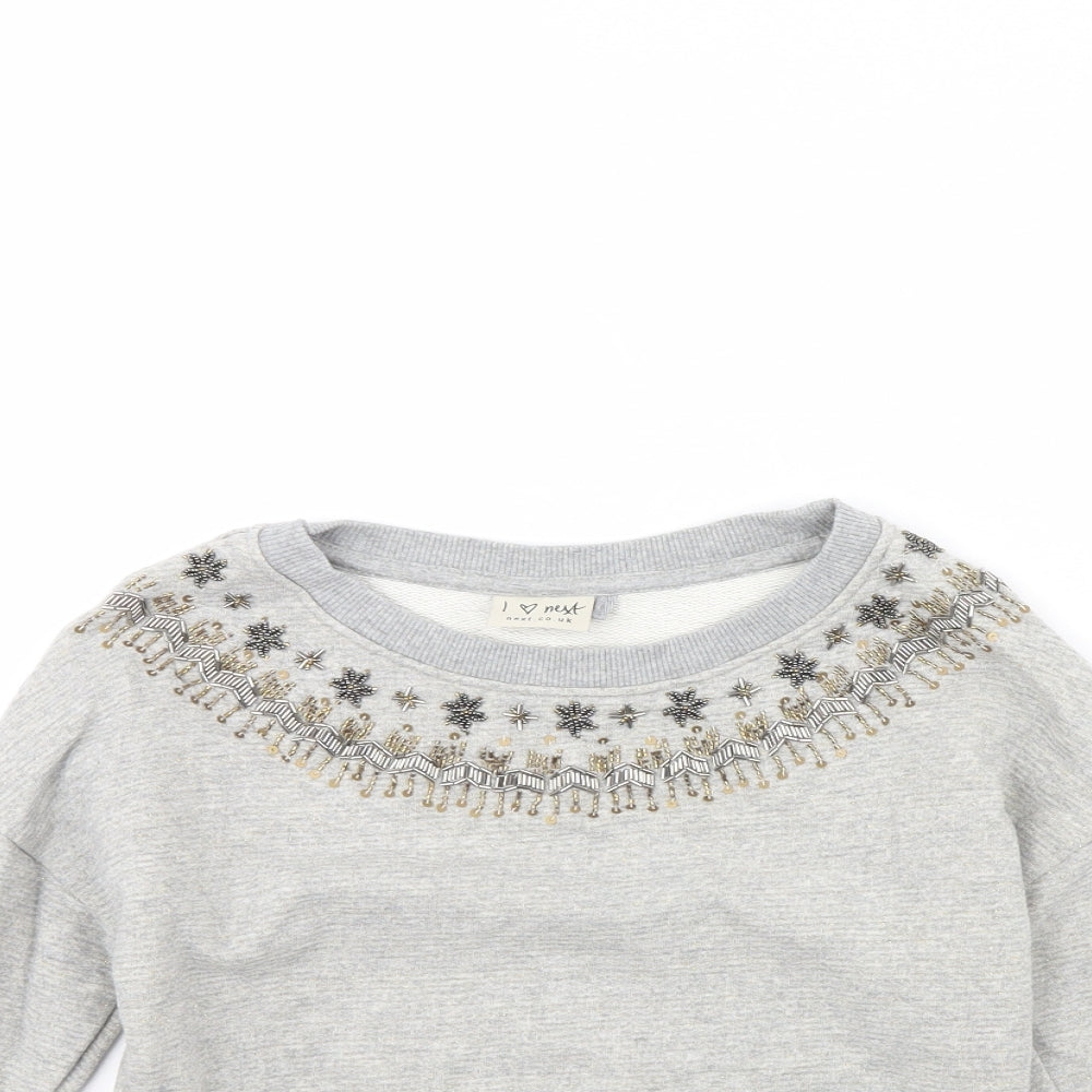 NEXT Girls Grey   Pullover Jumper Size 8 Years
