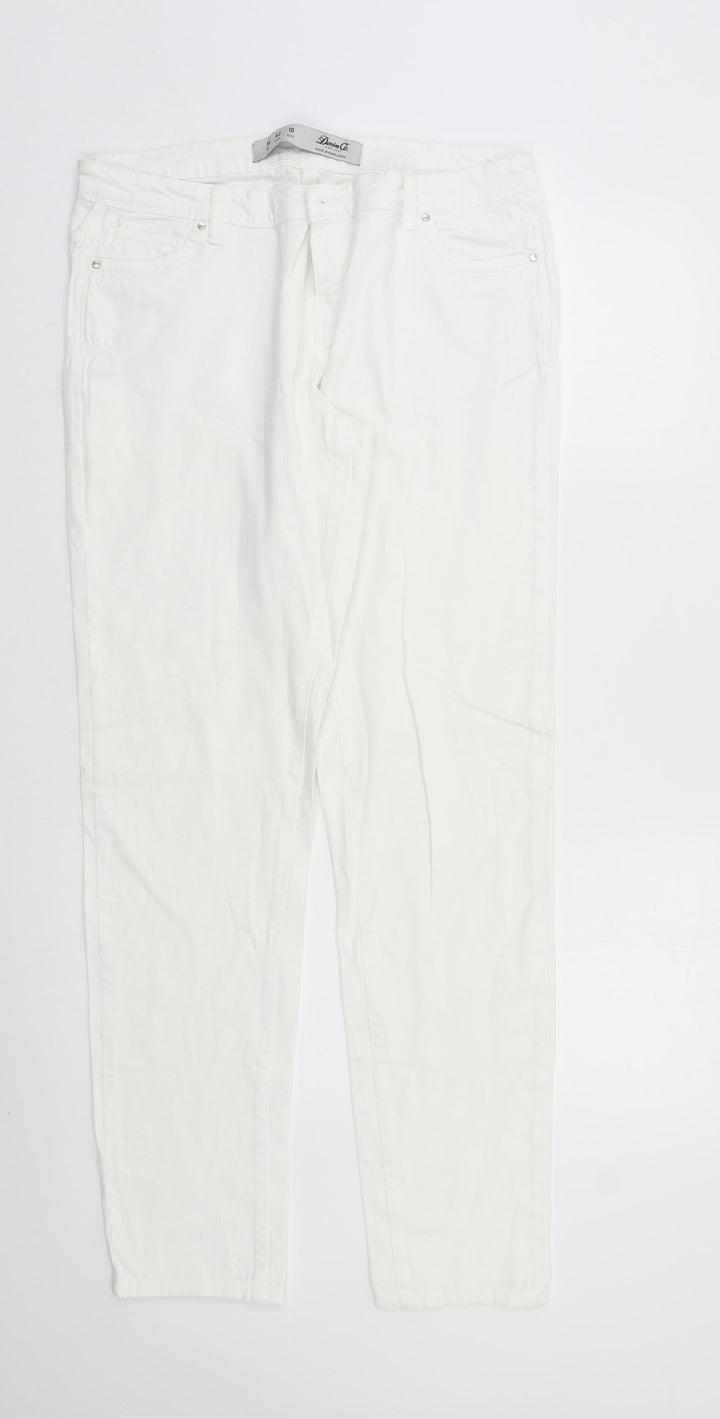 Denim & Co. Womens White Skinny Jeans Size 14 L28 in