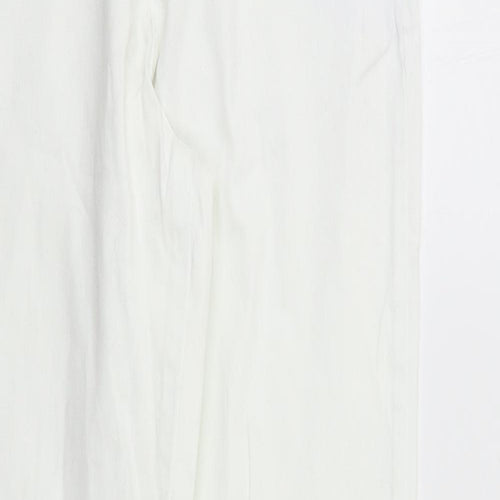 Denim & Co. Womens White   Skinny Jeans Size 14 L28 in