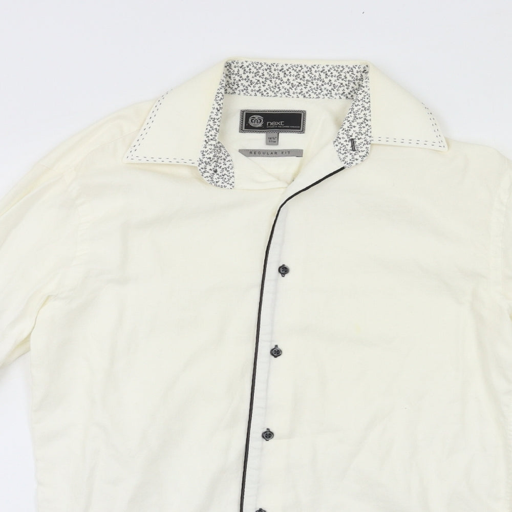 NEXT Mens White    Button-Up Size S