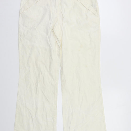 New Look Womens White   Sweatpants Trousers Size 8 L25 in
