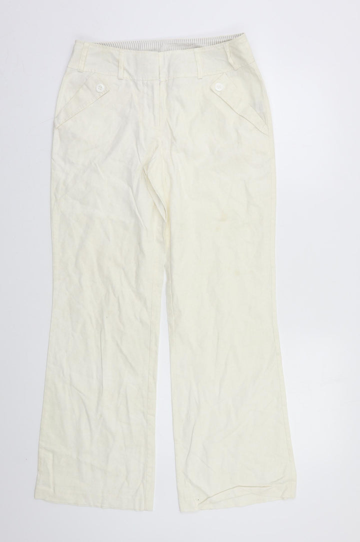 New Look Womens White Sweatpants Trousers Size 8 L25 in