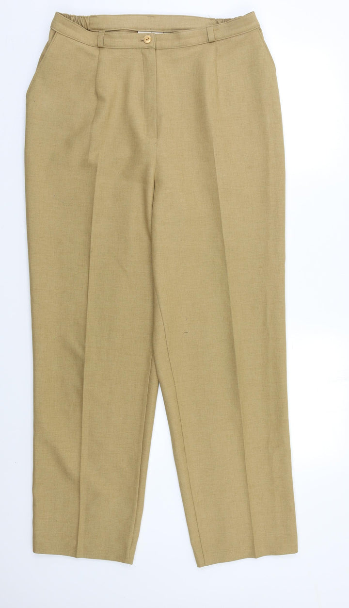 EWM Womens Beige Dress Pants Trousers Size 16 L28 in