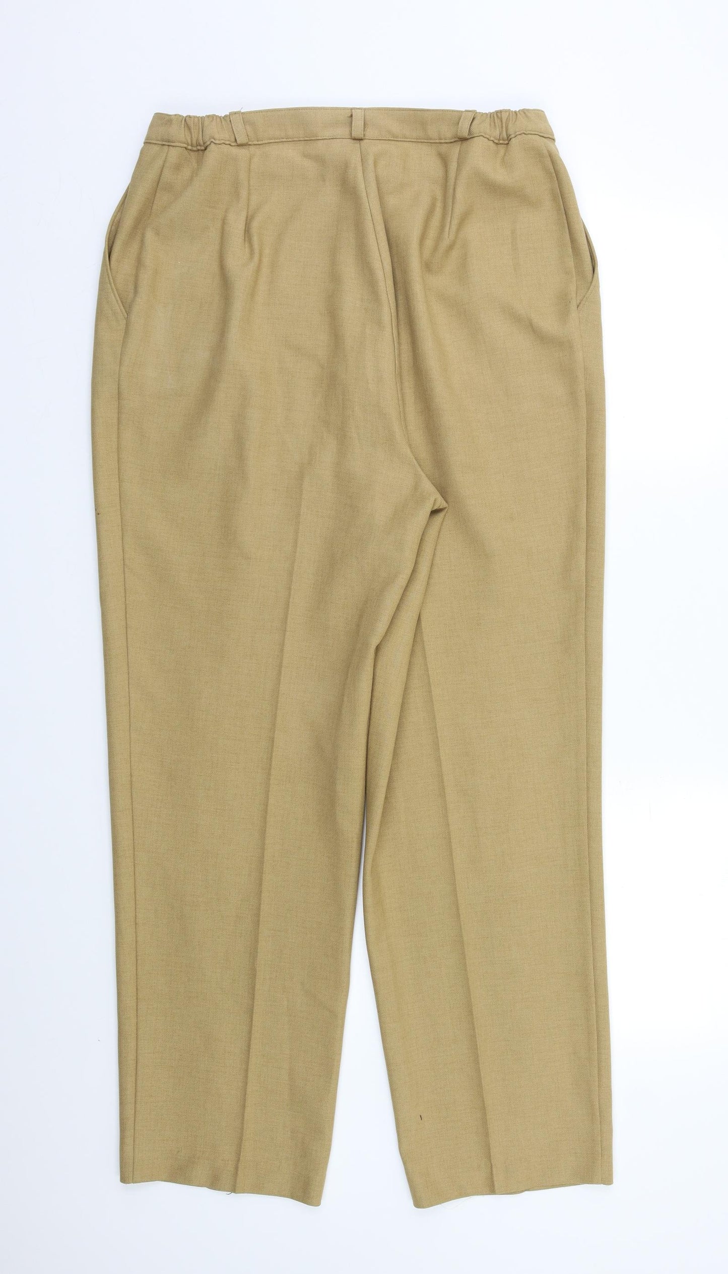 EWM Womens Beige   Dress Pants Trousers Size 16 L28 in