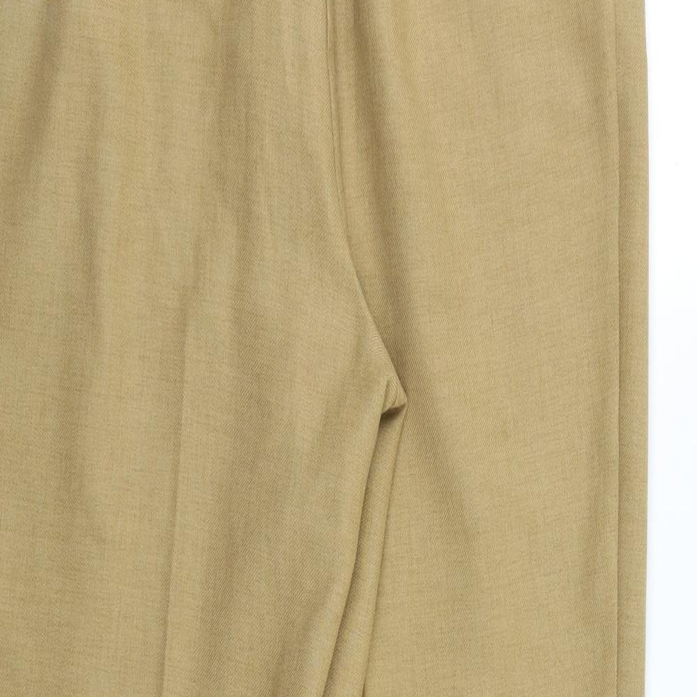 EWM Womens Beige   Dress Pants Trousers Size 16 L28 in