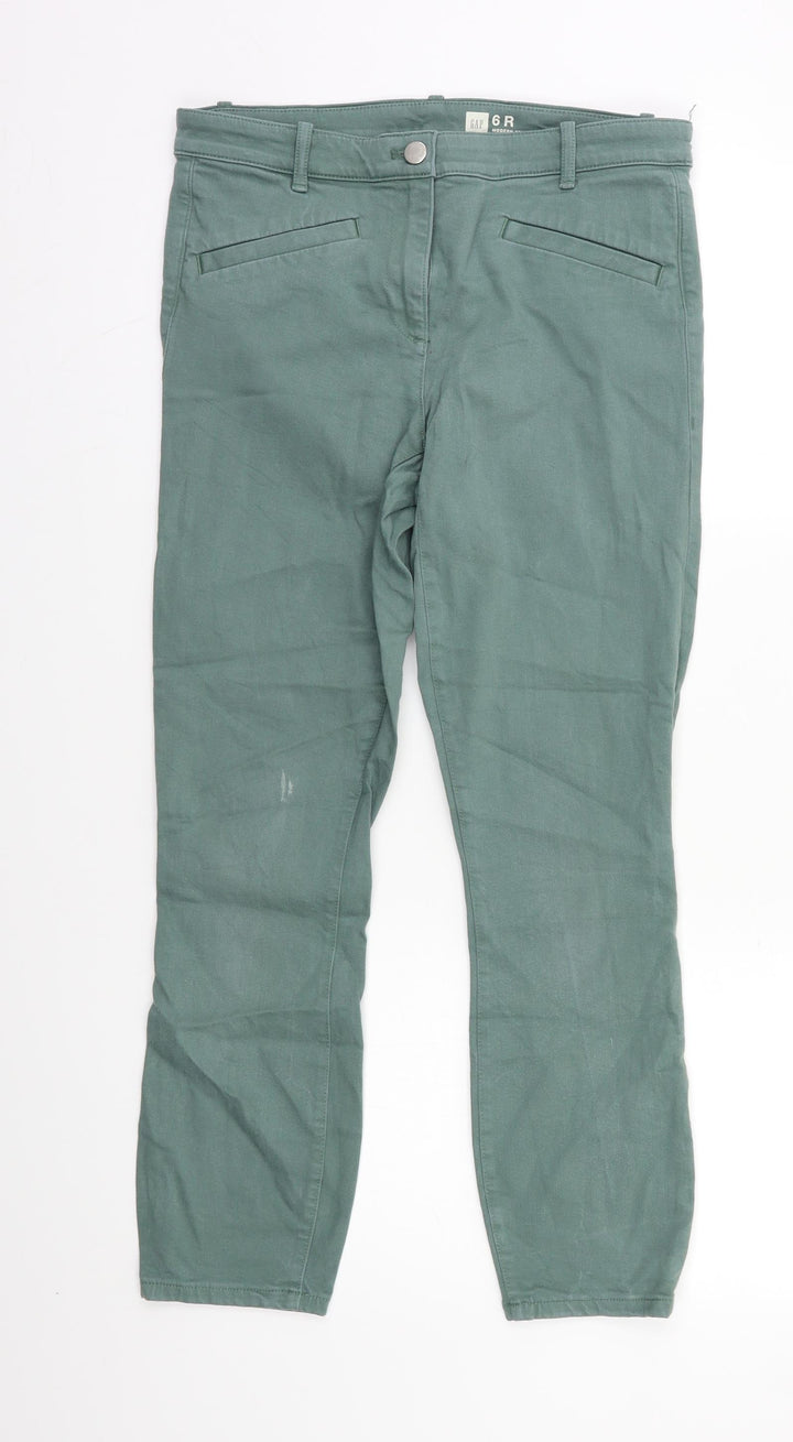 Gap Womens Green Straight Jeans Size 6 L25 in