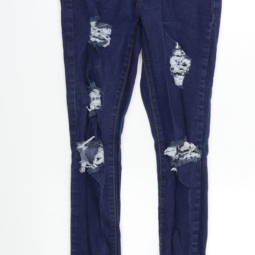 Boohoo Womens Blue   Skinny Jeans Size 8 L30 in