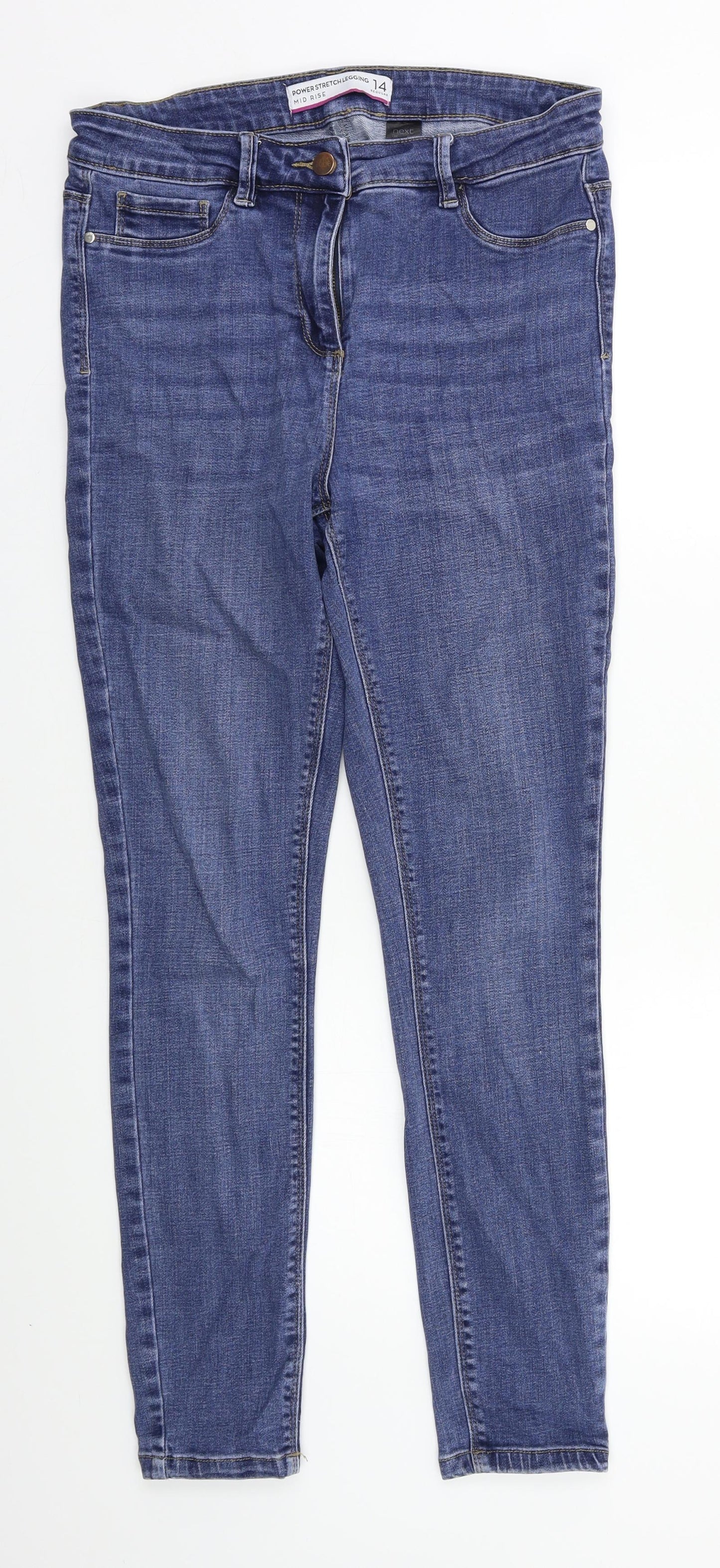 NEXT Womens Blue   Skinny Jeans Size 14 L28 in