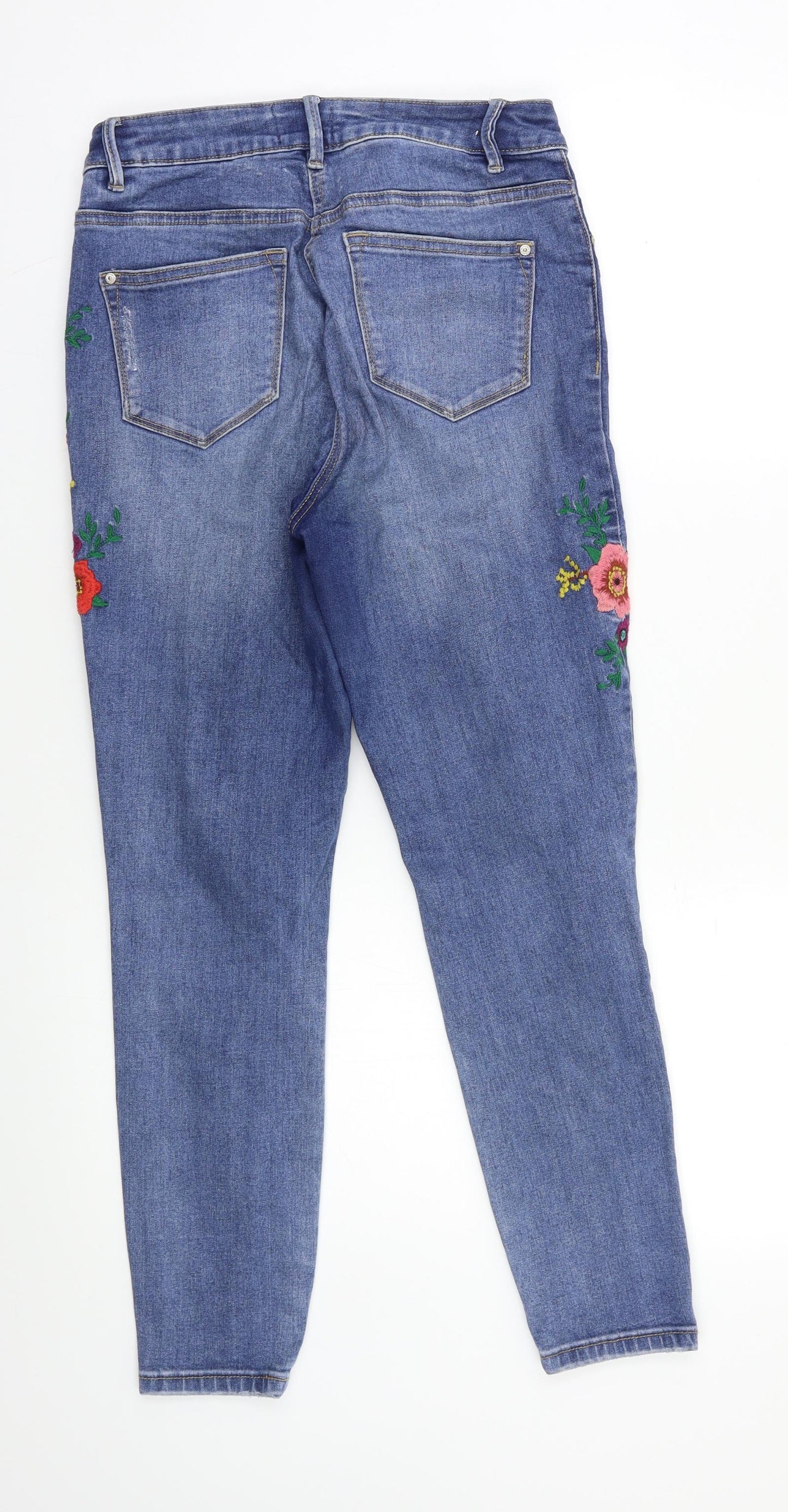 Matalan  Womens Blue   Skinny Jeans Size 10 L25 in - Embroidered