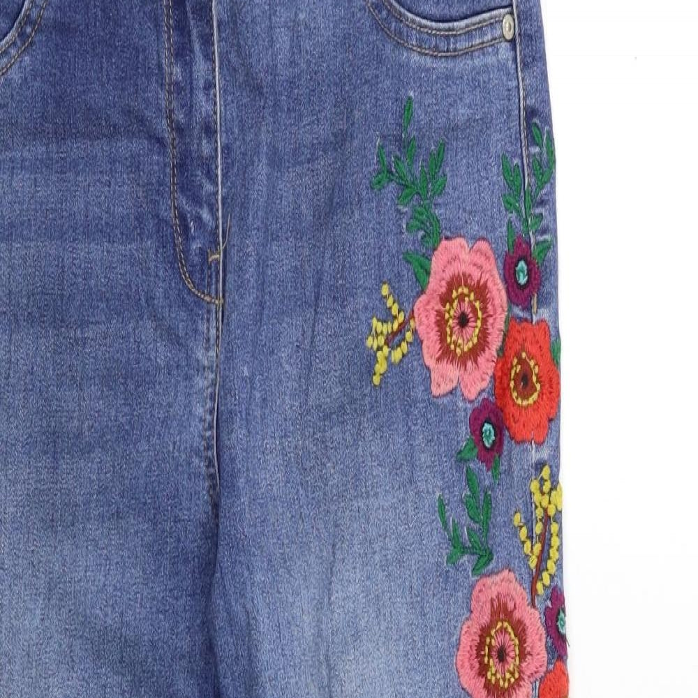 Matalan  Womens Blue   Skinny Jeans Size 10 L25 in - Embroidered