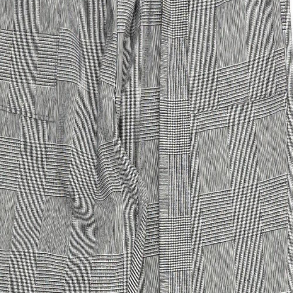 Preworn Womens Grey Check  Trousers  Size 8 L25 in