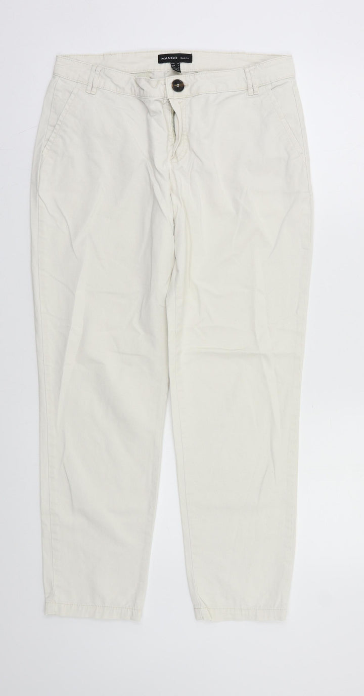 Mango Womens White Skinny Jeans Size 10 L25 in