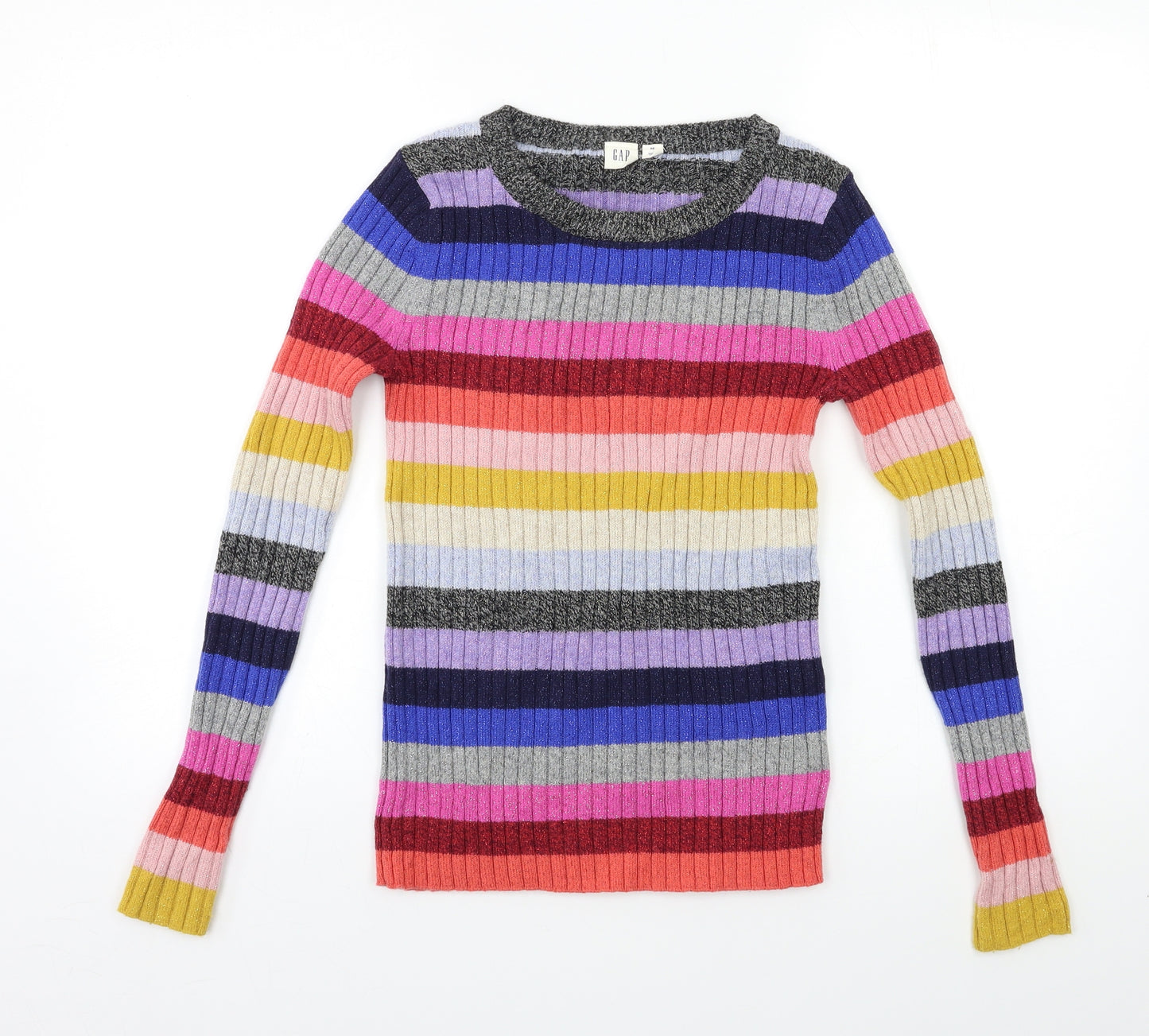 Gap Womens Multicoloured Striped  Pullover Jumper Size XS