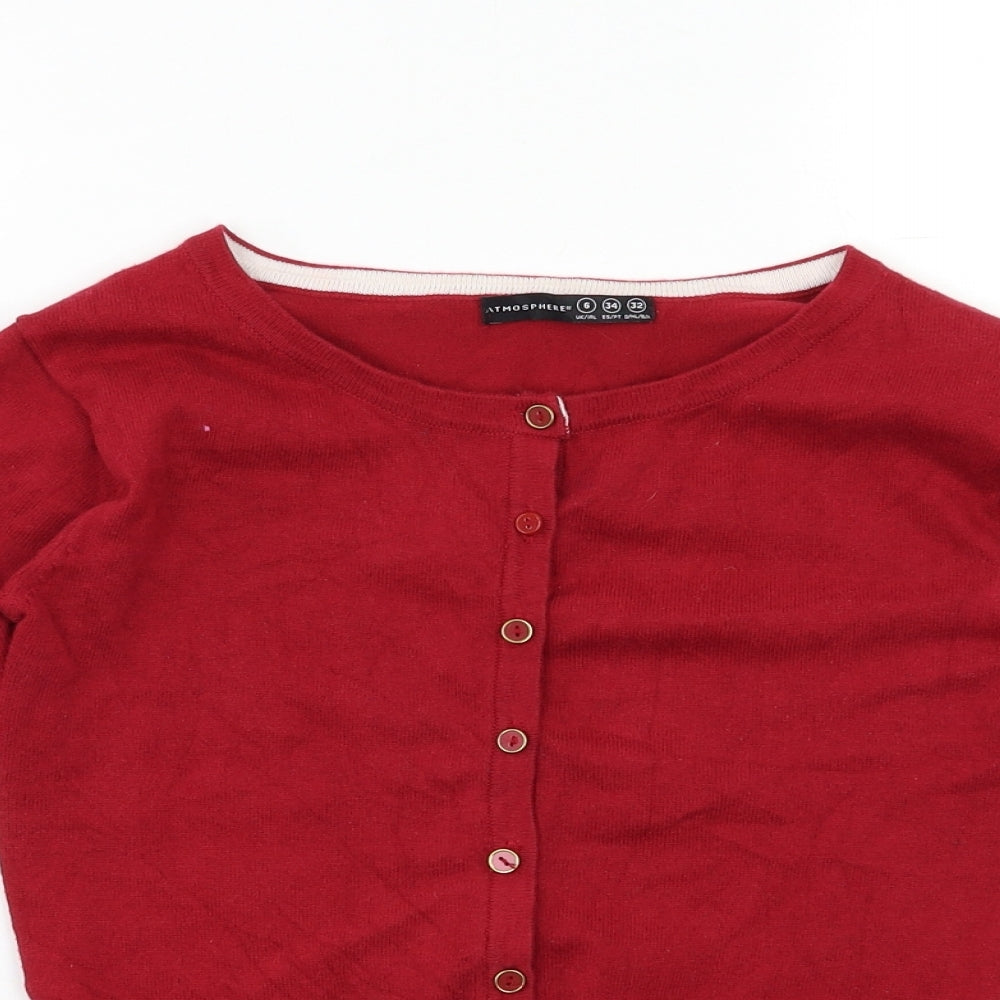 Primark Womens Red   Cardigan Jumper Size 6