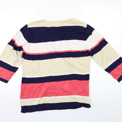 Alexara Womens Multicoloured Striped  Pullover Jumper Size L