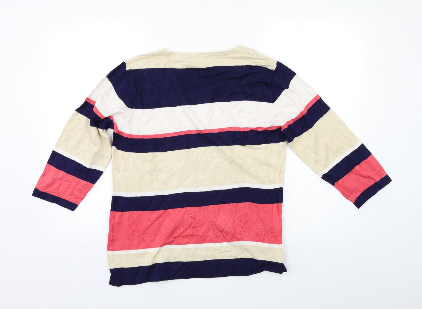 Alexara Womens Multicoloured Striped  Pullover Jumper Size L