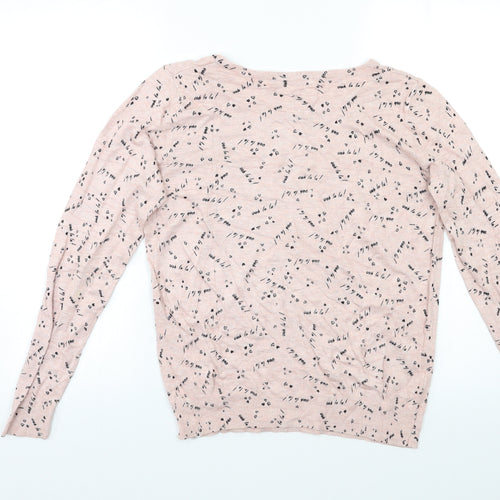 George Womens Pink Geometric  Pullover Jumper Size 10