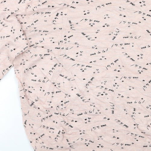George Womens Pink Geometric  Pullover Jumper Size 10