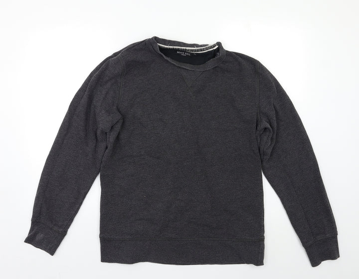 Brave Soul Mens Grey Pullover Sweatshirt Size L