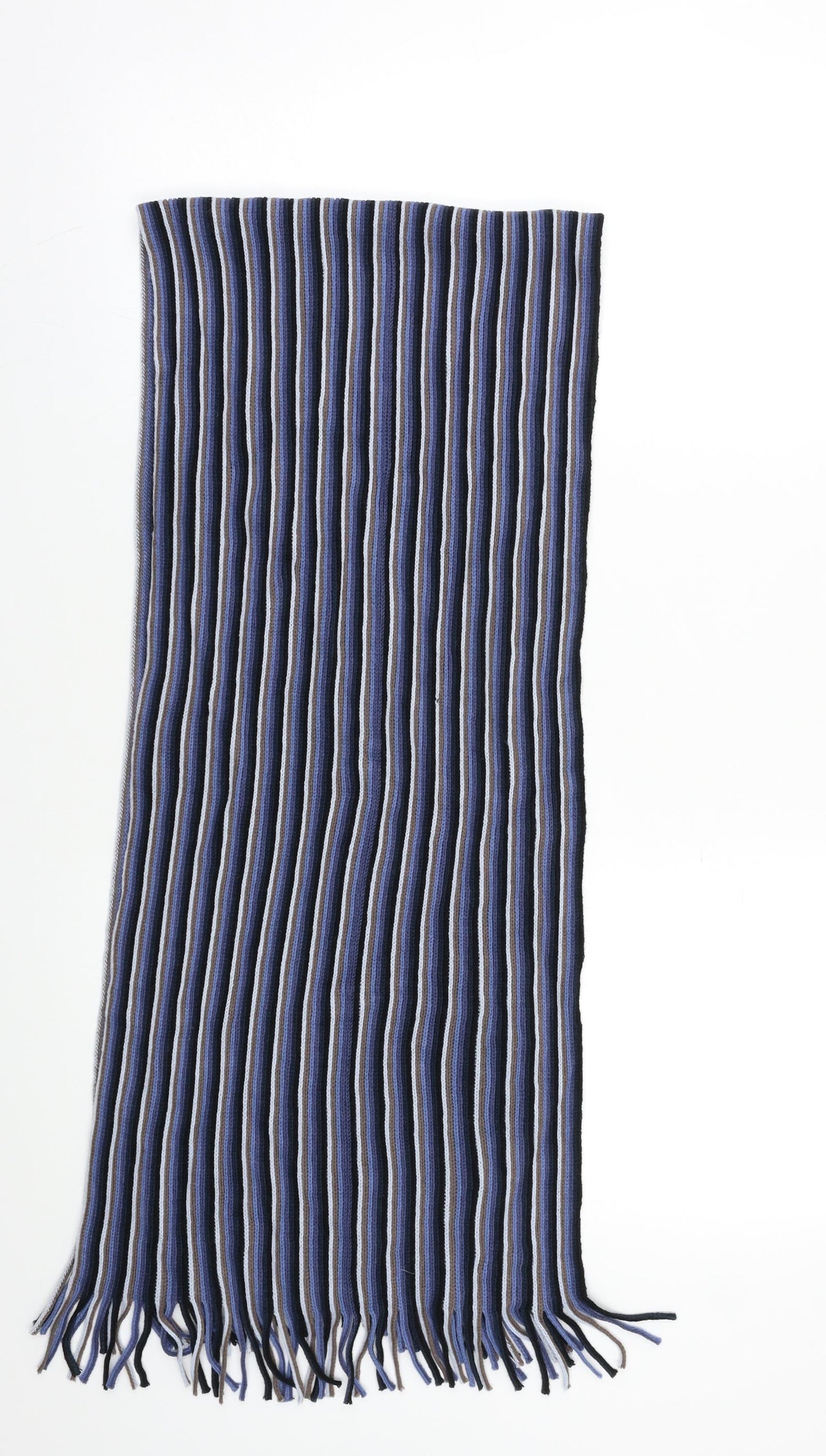 Preworn Mens Blue Striped  Scarf  Size Regular
