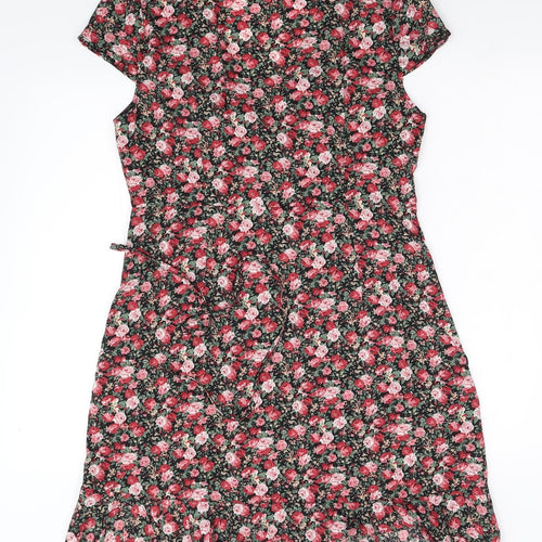 SheIn Womens Multicoloured Floral  Wrap Dress  Size L