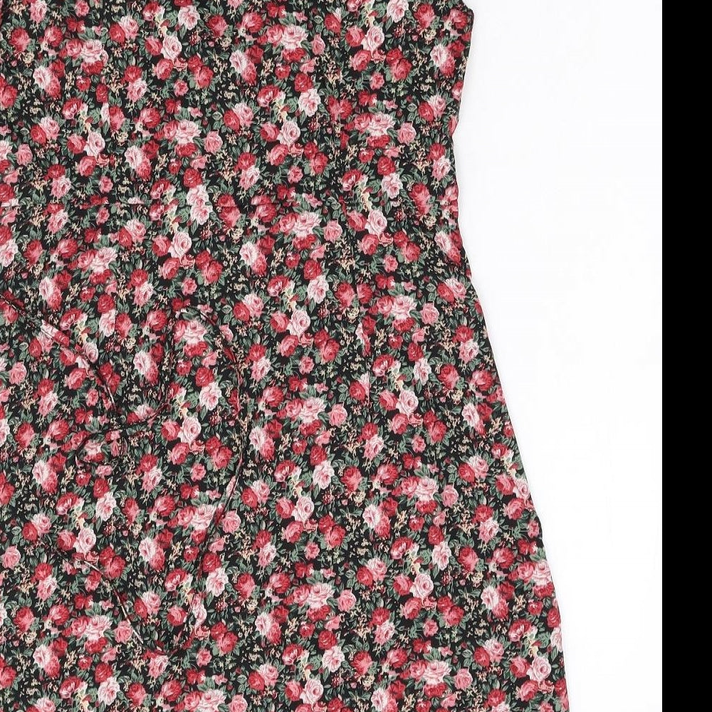 SheIn Womens Multicoloured Floral  Wrap Dress  Size L