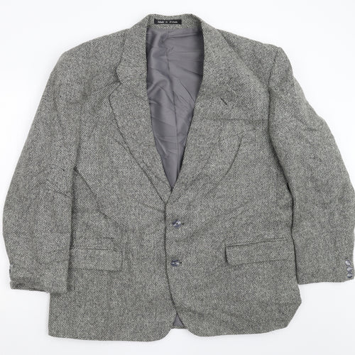 Greenwoods Mens Grey  Tweed Jacket Blazer Size 50