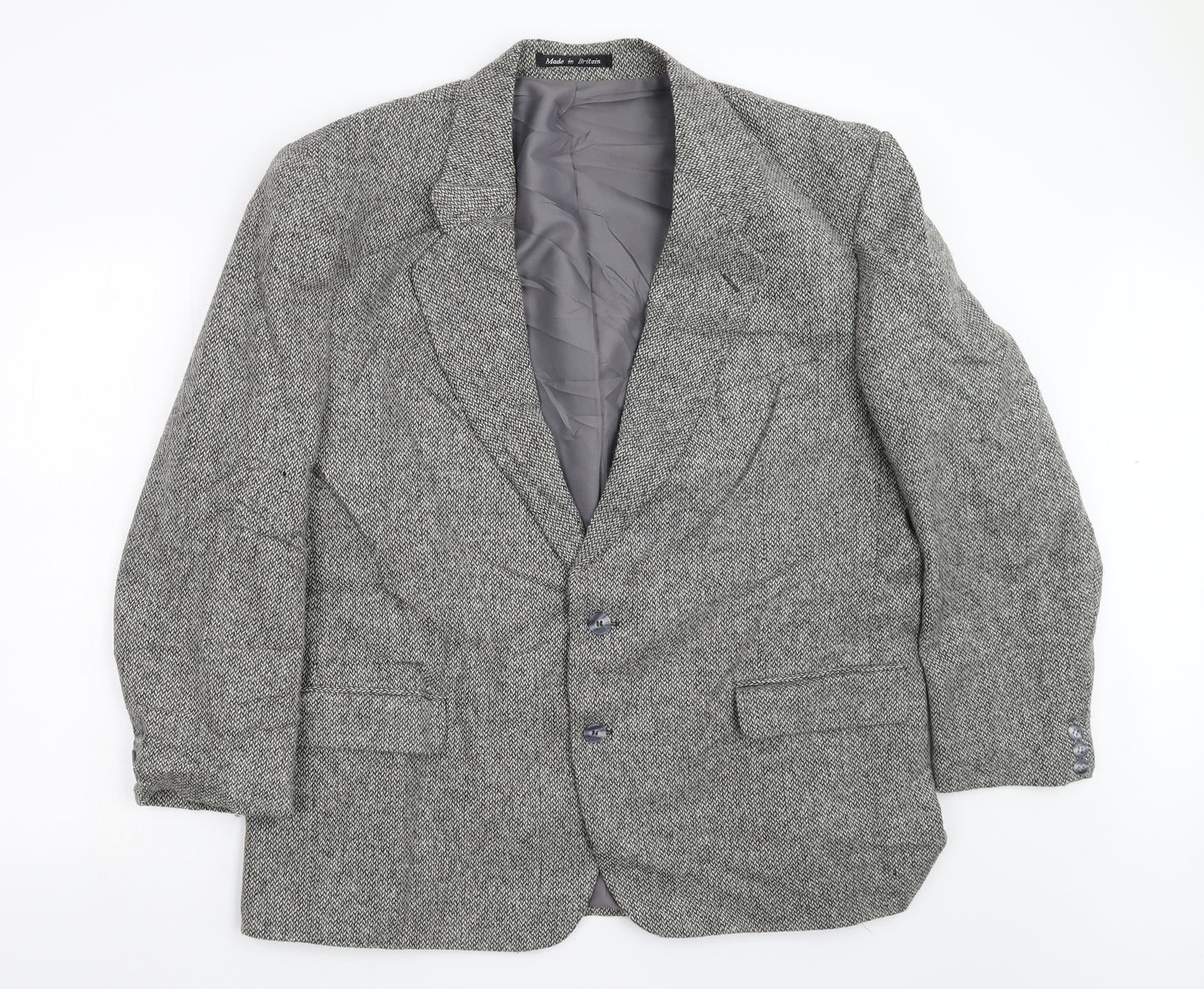 Greenwoods Mens Grey  Tweed Jacket Blazer Size 50