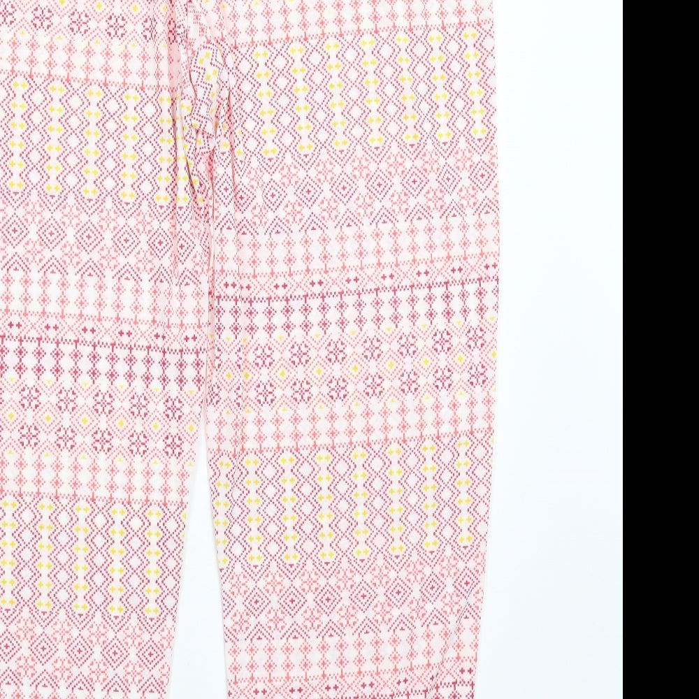 Damart Womens Multicoloured Geometric  Trousers  Size XL L30 in