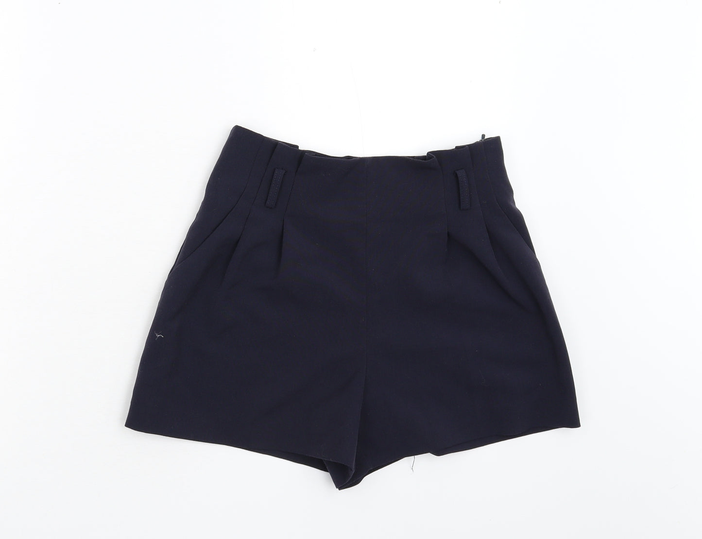 Miss Selfridge Womens Blue   Chino Shorts Size 8 - High Waist