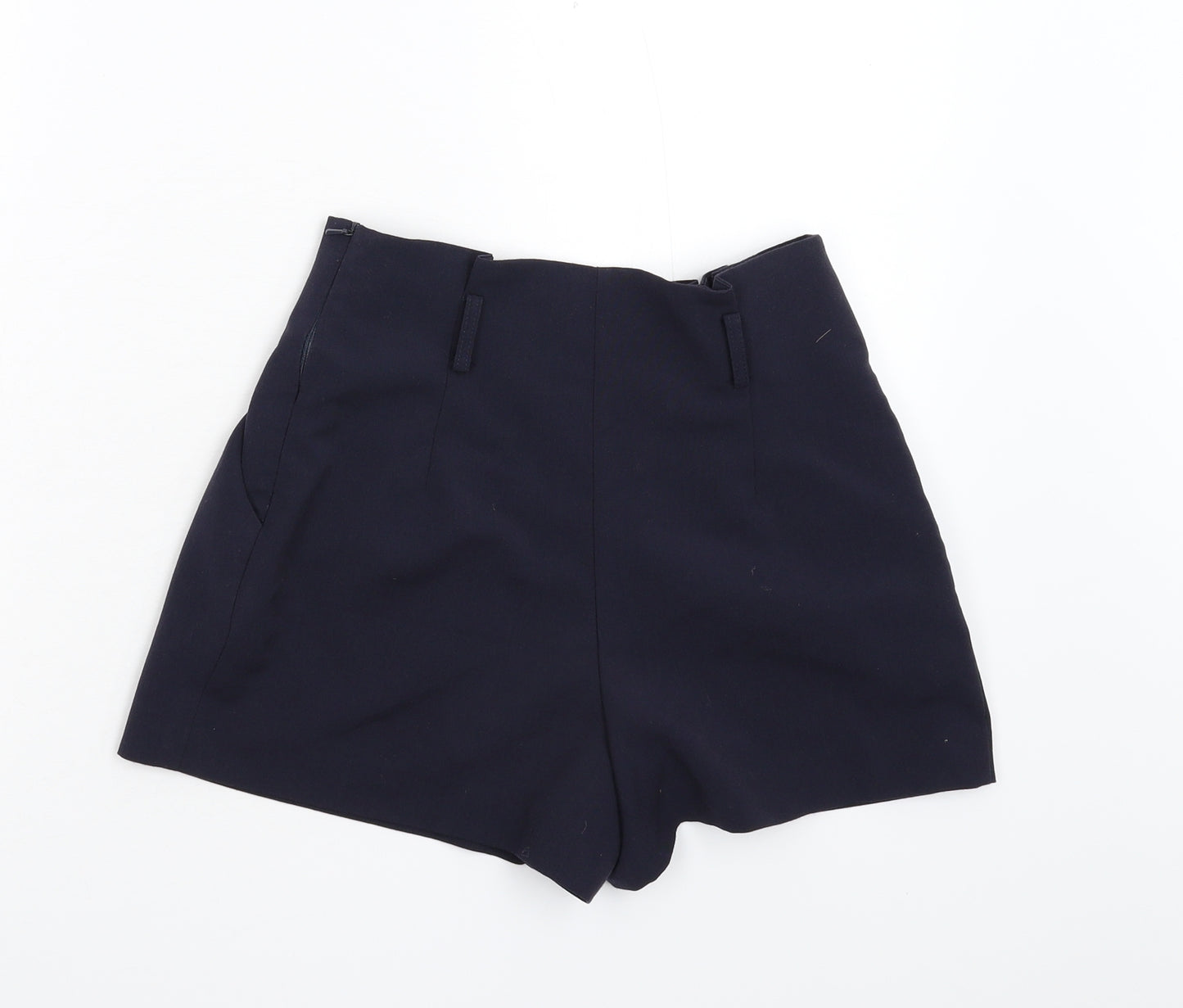 Miss Selfridge Womens Blue   Chino Shorts Size 8 - High Waist
