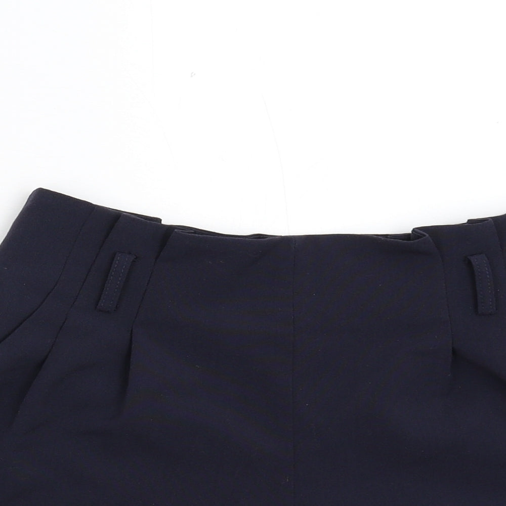 Miss Selfridge Womens Blue   Chino Shorts Size 8 - High Waist
