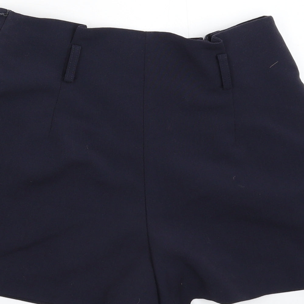 Miss Selfridge Womens Blue   Chino Shorts Size 8 - High Waist