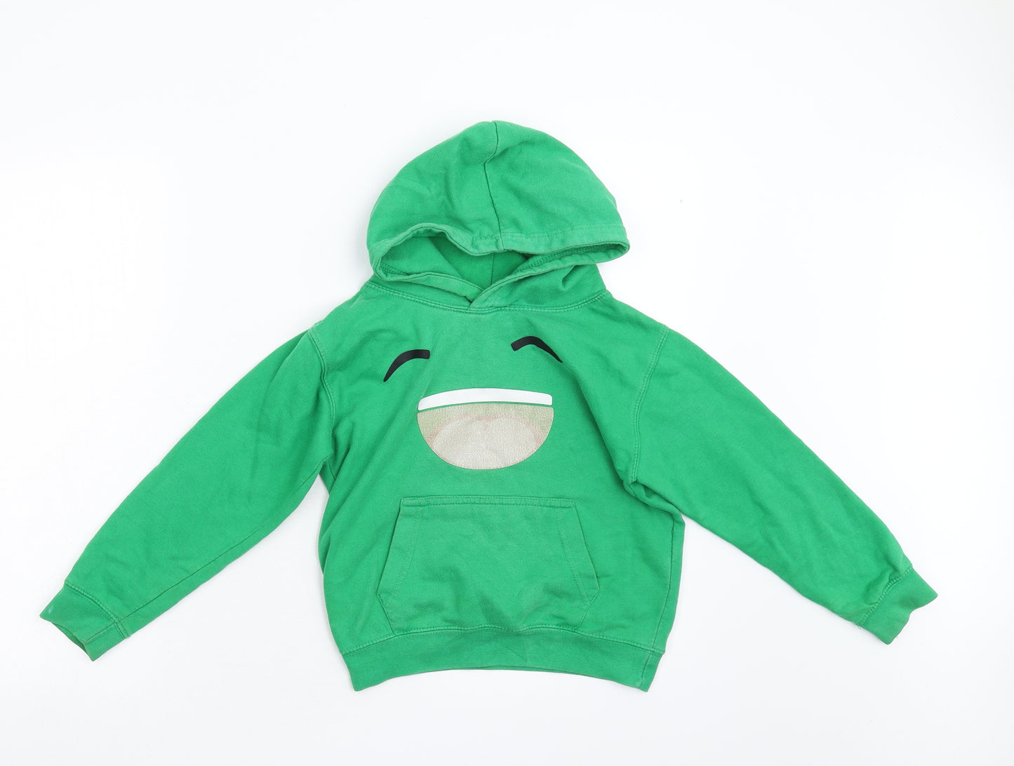 Just Hoods Boys Green   Pullover Hoodie Size 7-8 Years