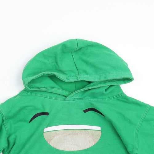 Just Hoods Boys Green   Pullover Hoodie Size 7-8 Years