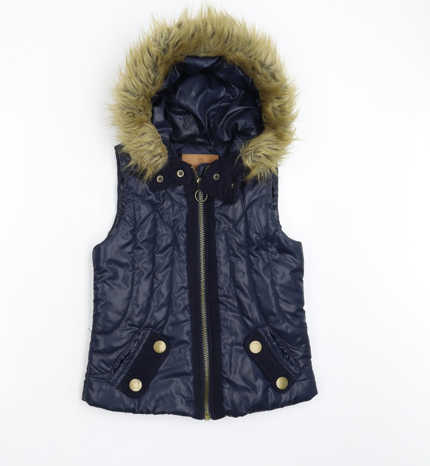 River Island Womens Blue   Gilet Waistcoat Size 8
